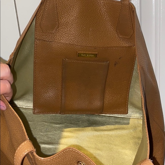 Tori Burch brown leather tote - Picture 6 of 9